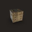 5.77.jpg Vintage Chest Set / Miniature Classic Rustic 3 Three Trunk - Suitcase