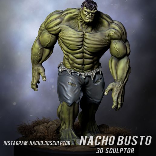 hulk final con nombre01.jpg Modèle d'impression 3D de Hulk