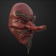 30.jpg Japanese Tengu Mask Oni Demon Mask Samurai Mask 3D print model