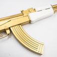 Golden-AKM-2.jpg AKM Kalashnikov Weapon fake training gun