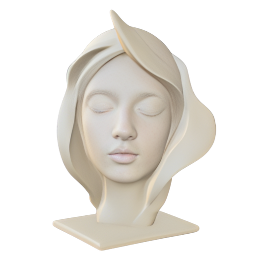 👩 Elegant Hooded Woman Art Bust・ STL File for 3D printing・Cults