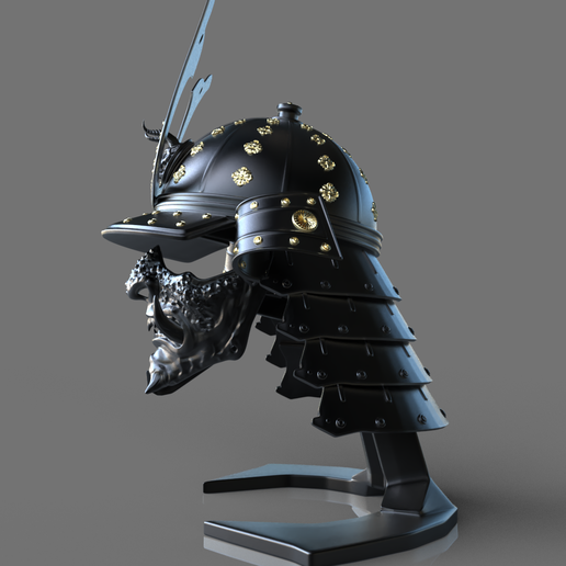 🗡️ Samurai Helmet 2 (Kabuto)・ STL File for 3D printing・Cults
