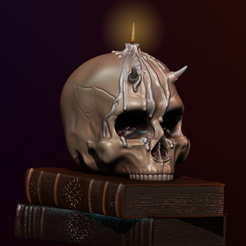 Caverudo_Render.png Skull and books