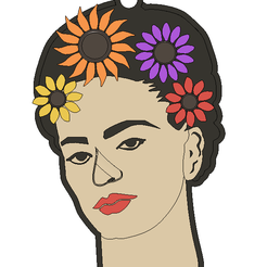 frida.png Frida Khalo Keychain
