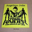 tomb-rider-angelina-jolie-pelicula-juego-animacion-cartel.jpg Tomb Rider, Angelina Jolie, movie, film, game, animation, poster, sign, signboard, logo, 3d printing