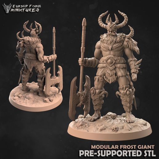 👹 Modular frost giant (supported)・ 3D File for ・Cults