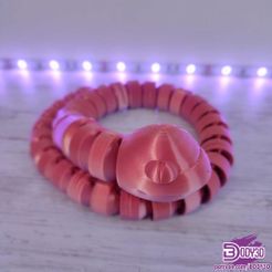hfgdjgfhdjj-00000000.jpg Free STL file Articulated Ekans・3D printer design to download