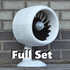 P1030797_CC_Full_Set.jpg STL file Jet Turbine Table Fan, Full・3D print model to download, generalrulofdumb