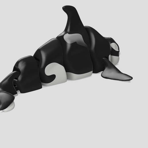 🐳 Articulated Orca Killer Whale- Print-in-Place Flexible Model Dual ...