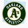 Oakland-As.png Oakland Athletics Wall Plaques with Keyholes for Screw Mount - Ender 3 and CR-10 Sizes