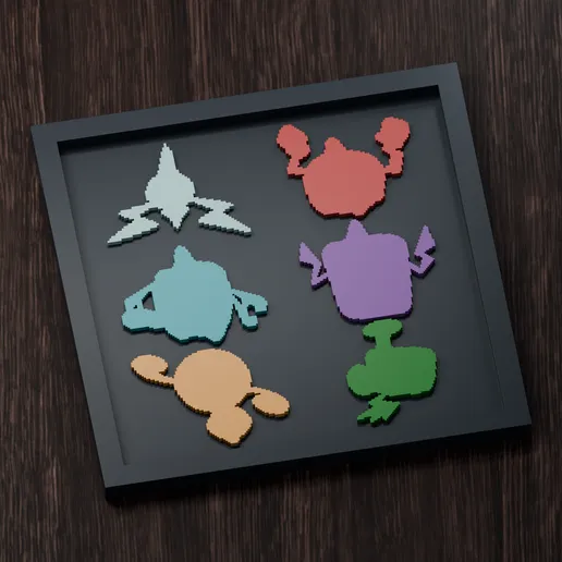 Rotom - Pokemon Silhouette Frame | Gen 5 sprite style | STL