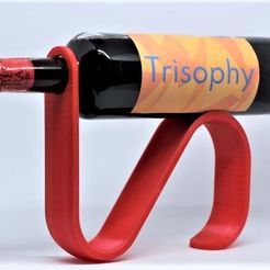 BAND_RED_S_edited.jpg STL file BAND wine botlle holder / wine display・3D printing template to download