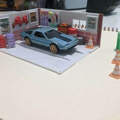 IMG_20230831_234340.jpg Fichier STL 1/64 Hot Wheels Garage Diorama Set・Plan pour imprimante 3D à télécharger