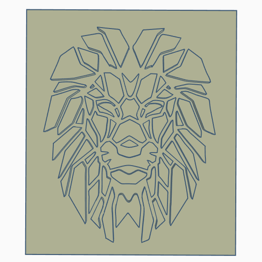 lion painting - 3D model önizlemesi