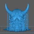 2.jpg Hannya Mask Pendant Magnet 7 Oni Mask Samurai Mask 3D print model