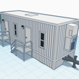 10x32-2.png STL-Datei HO SCALE BAUBÜRO / ARBEITSPLÄTZE ANHÄNGER 10'x32'・3D-druckbares Modell zum Herunterladen