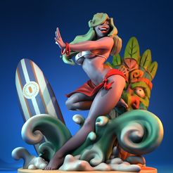 97A87F48-14AB-4B20-B81F-2C711FA6A3FF.jpeg STL file Beach Girl・3D printer design to download