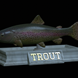 Trout-statue-4.png fish rainbow trout / Oncorhynchus mykiss statue detailed texture for 3d printing