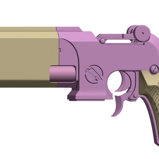 🔫 Fourpounder Deathloop Pistol Gun Prop Replica・ 3D File for ・Cults