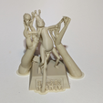 seamonkey-waterpolo-trophy-3d-print-with-supports-front-view.png Sea Monkey Water Polo Trophy