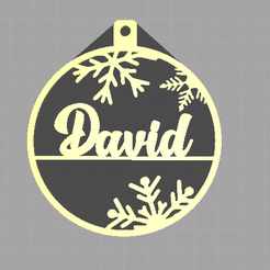 David.png Christmas bauble first name David