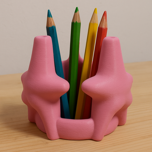 🎨✨ KAWAII STAR PENCIL HOLDER - BRING YOUR DESK TO LIFE! ✨🎨 3D model