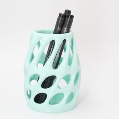 Biomimicry-Pen-Holder_by-_www_Stratis4u_com.jpg Archivo STL Portabolígrafos de biomimetismo 1・Objeto para impresora 3D para descargar