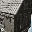 7.jpg Large medieval house with spiked balcony and multiple floors (2) - Medieval Gothic Feudal Old Archaic Saga 28mm 15mm