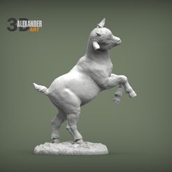 goatling-1.jpg Fichier STL Un chevreau sur ses pattes arrière Modèle imprimé en 3D・Objet pour impression 3D à télécharger
