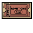 b.png CINEMA TICKET - CLASSIC VINTAGE SIGNS/PLAQUES - MOVIE - WALL ART