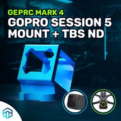 Session Mark 4.jpg STL file GEPRC MARK 4 SESSION 5 MOUNT + TBS ND・3D print design to download