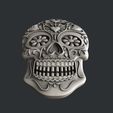 P294-3.jpg Download STL file Sugar skull • Design to 3D print, 3dmodelsByVadim