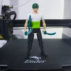 1.jpg STL file One Piece / Roronoa Zoro / Articulated / no supports・3D printable model to download