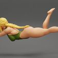 Girl-0006.jpg Beach Volleyball Girl in Bikini Returns a Ball in a Jump 3D Print Model