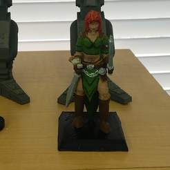 front3.png Free STL file DnD Female Fighter・3D printing idea to download