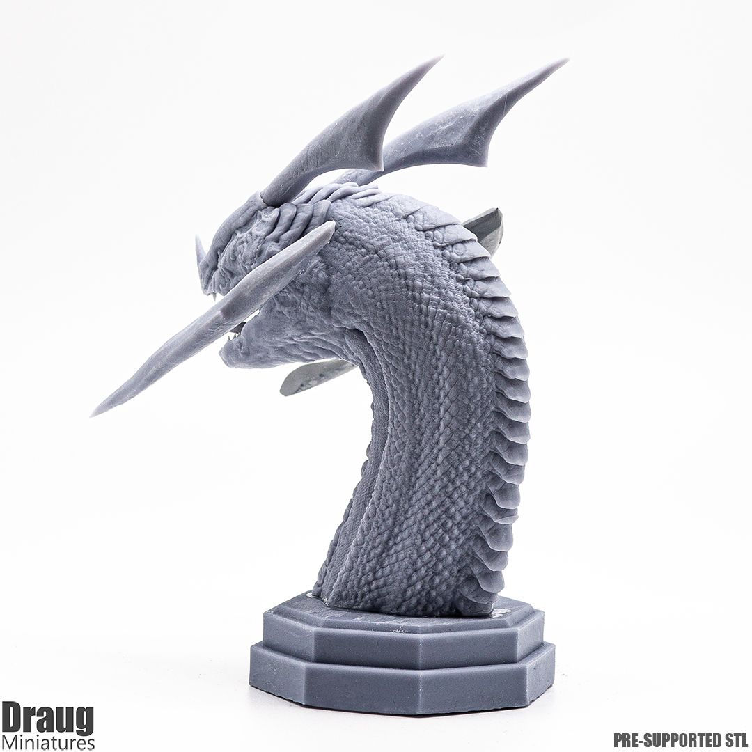 Download STL file Dragon bust 3 • 3D printing template • Cults