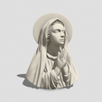 6.png Estátua da Virgem Maria, figura a rezar com auréola, decoração religiosa
