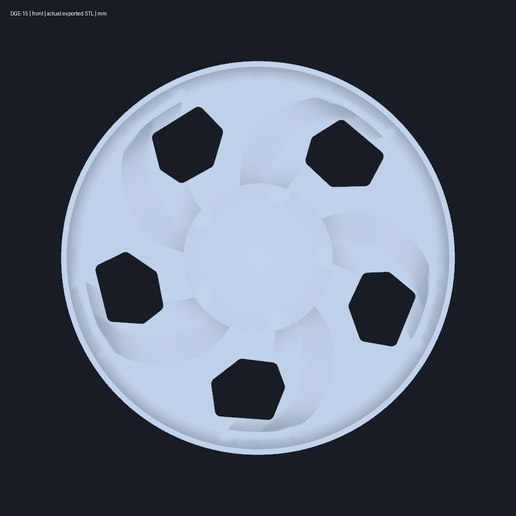 DGE-15 Daytona directional five-blade lug cover decorative wheel