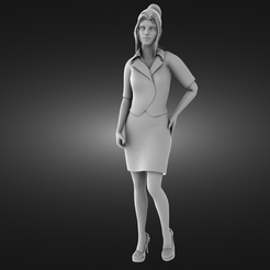Girl-in-formal-dress-render.png Файл STL Girl in formal dress・Модель для загрузки и 3D-печати