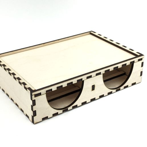 PXL_20210105_023956859-01.jpeg Laser SVG Cut File Draw and Discard Box, PNG Playing Card Holder, Deal and Discard Holder, Game Card Holder File