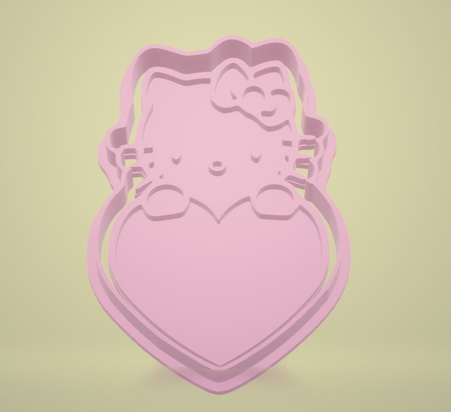 Download STL file Hello Kitty valentine • 3D printer template ・ Cults