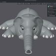 bambustudio_printinplace_articulated_elephant_v04.jpg Print In Place Articulated Baby Elephant