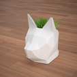 01.png Low Poly Cat Planter