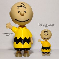 charlie group mmu1.jpg Download free 3MF file Charlie Brown - MMU • 3D print design, reddadsteve