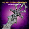3.jpg Lich King Frostmourne Key Blade Cosplay Kingdom Hearts - STL File 3D print model