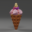 Waffle-Cone-Paint_008.png Waffle cone in unicorn style