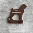15.2-Boxer-Without-tail-hook-with-name.png Boxer without tail dog lead hook STL fILE