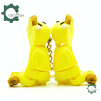 Cobotech-Sleepy Duck Articulated Keychain_08.png Cobotech Sleepy Duck Articulated Keychain - Cute Backpack Keychain