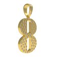 06.jpg Letter 8 Flush Setting Diamond Pendant