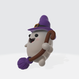 2.png Halloween Ghost Witch with Broom – Spooky Decor, Adorable Ghost Figurine, Witch Hat Collectible
